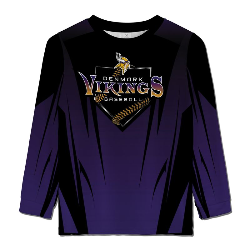 Denmark Vikings Baseball Youth Long Sleeve Shirt