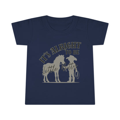 Toddler T-Shirt - "It's Alright to Be Little Bitty" - Cute Yellow Tee for Kids