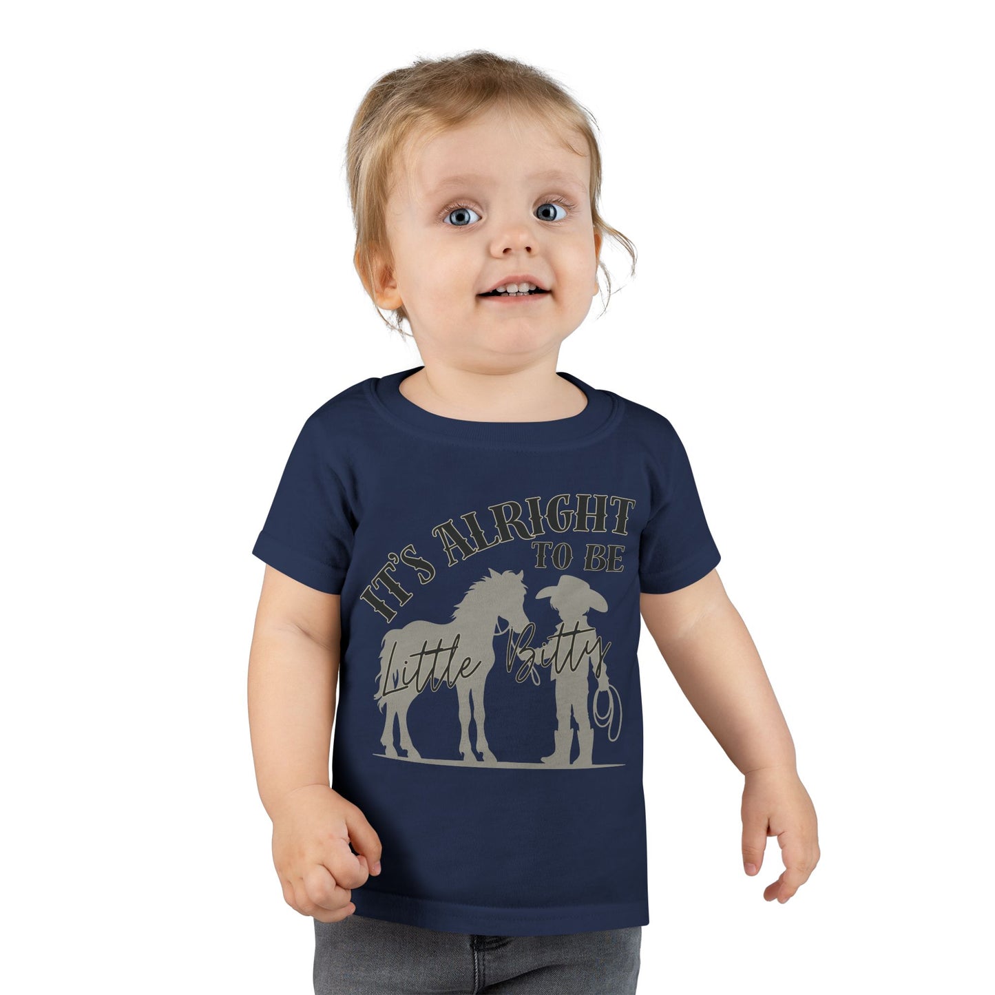 Toddler T-Shirt - "It's Alright to Be Little Bitty" - Cute Yellow Tee for Kids
