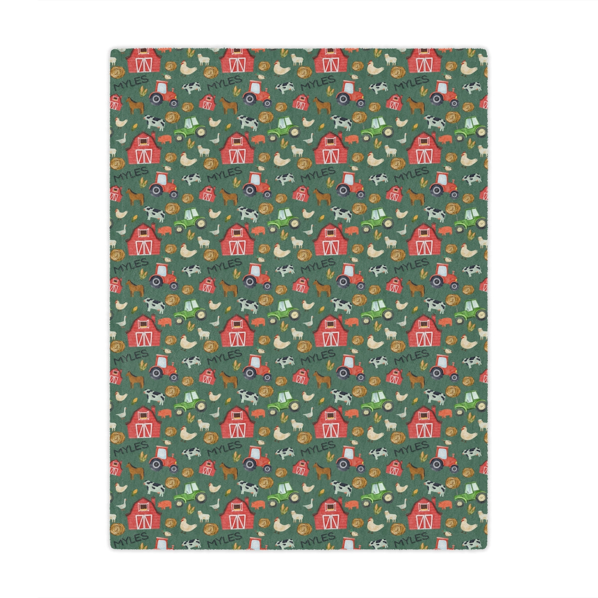 Personalized Name Blanket – Cozy Custom Blanket for Everyone (Farm, Safari, Floral + More Themes)