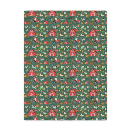 Personalized Name Blanket – Cozy Custom Blanket for Everyone (Farm, Safari, Floral + More Themes)