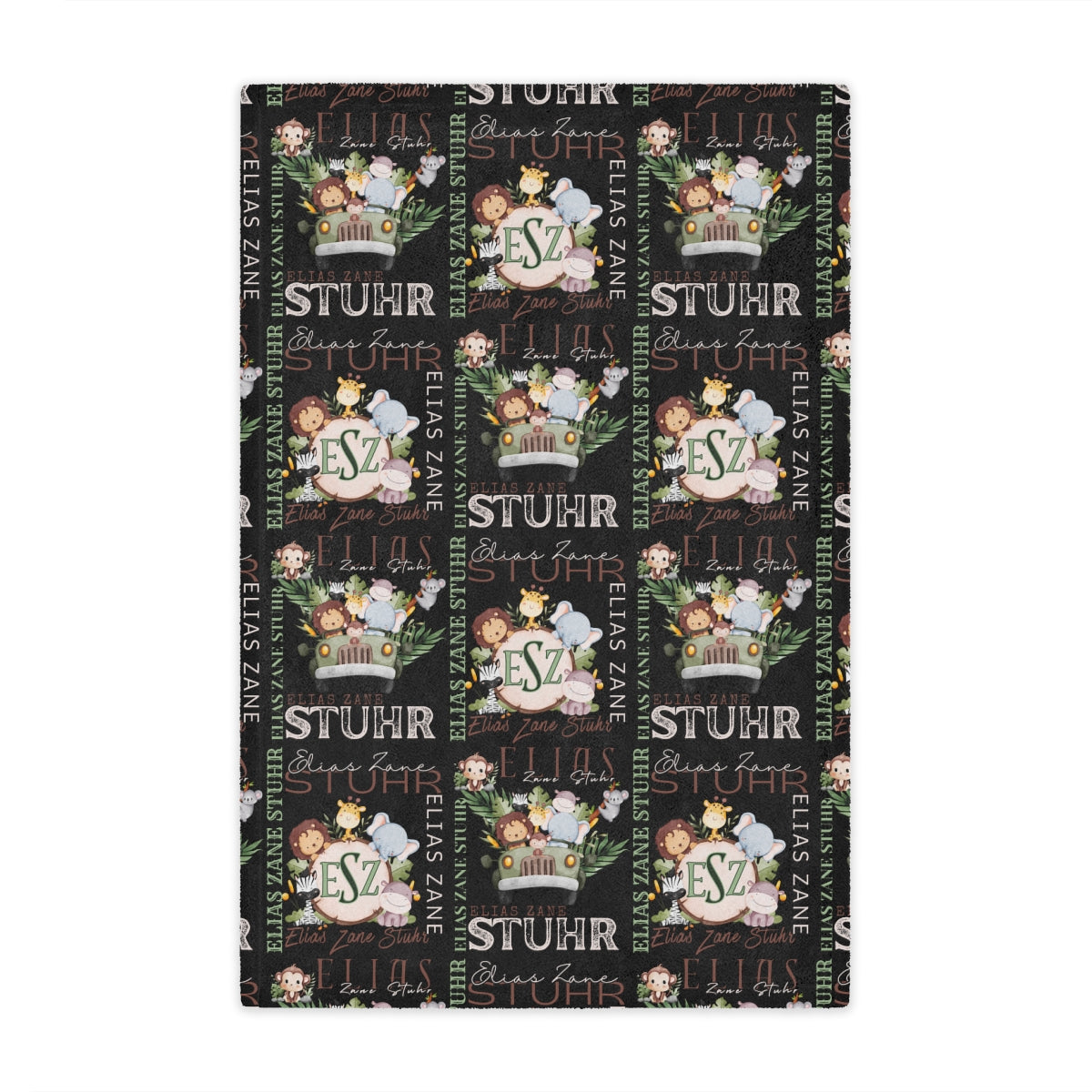 Personalized Name Blanket – Cozy Custom Blanket for Everyone (Farm, Safari, Floral + More Themes)