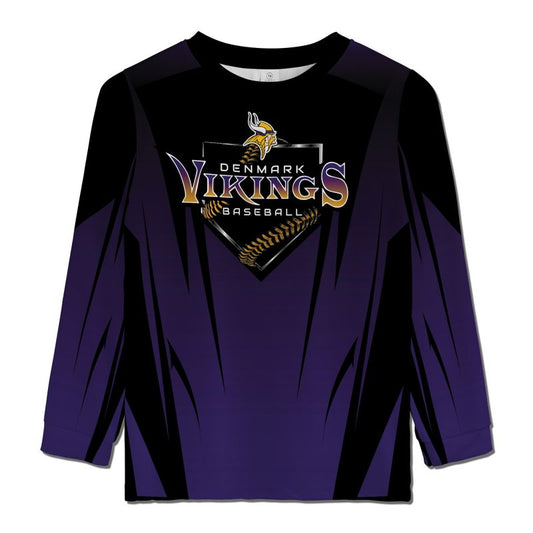 Denmark Vikings Baseball Youth Long Sleeve Shirt