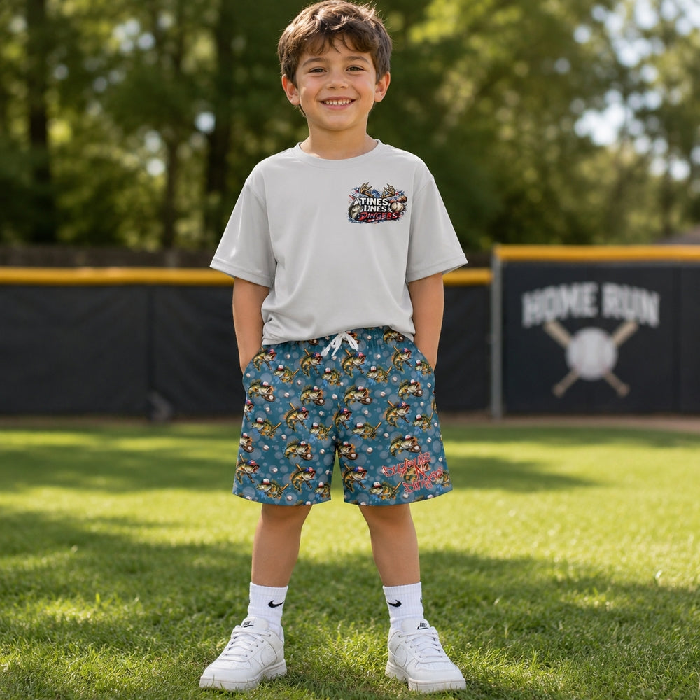 Dugouts N Dingers - The Big Catch - Youth TShirt Shorts Set
