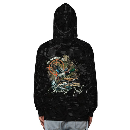 I'd Rather Be Chasing Tail Hooded T-Shirt with Pocket