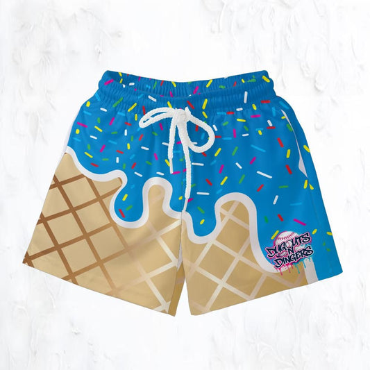 Dugouts N Dingers - Blue Ice Cream - Toddler Shorts