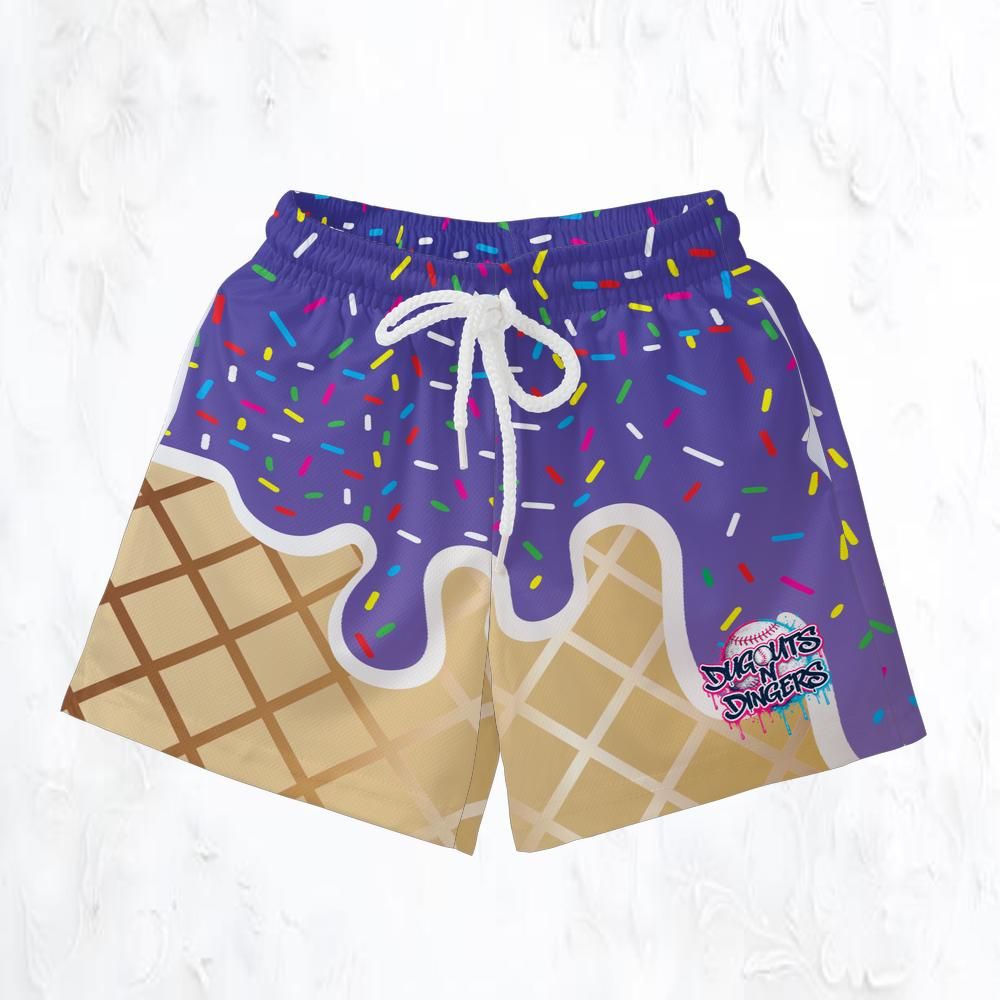 Dugouts N Dingers - Purple Ice Cream - Toddler Shorts
