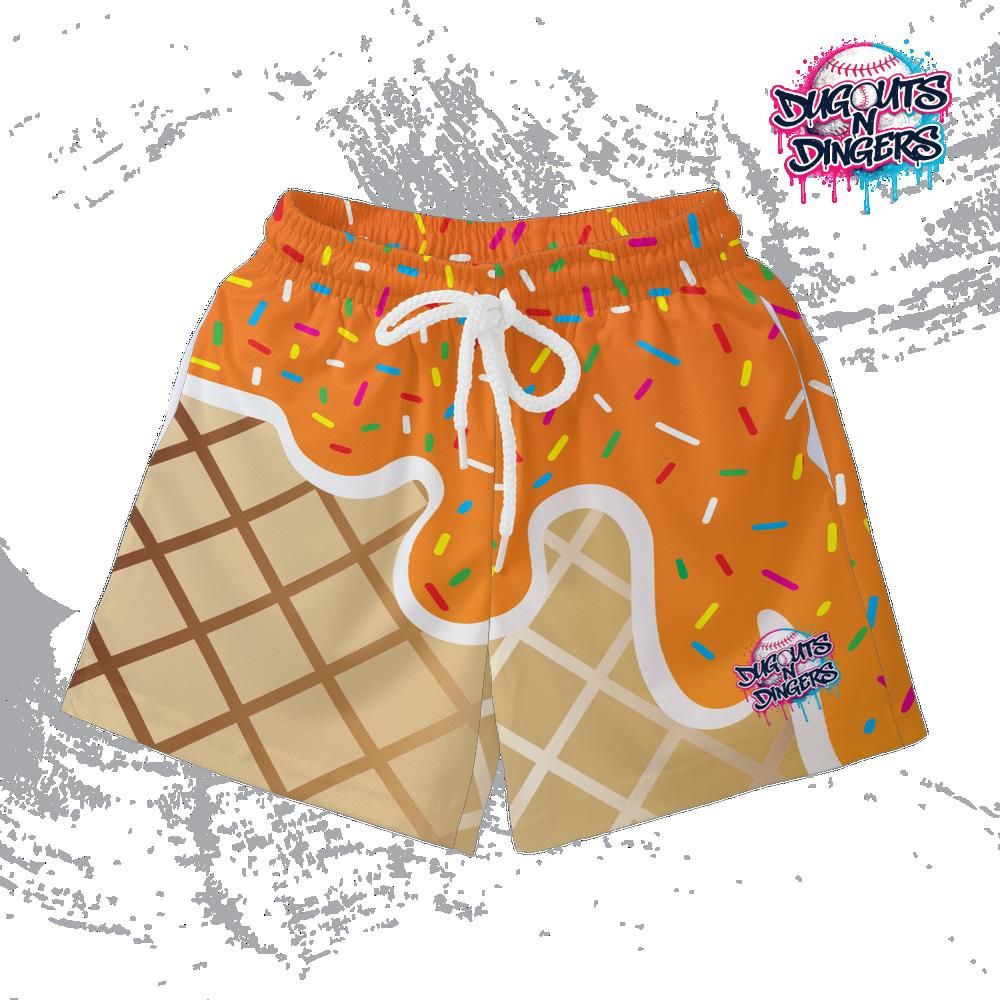 Dugouts N Dingers - Orange Ice Cream - Toddler Shorts