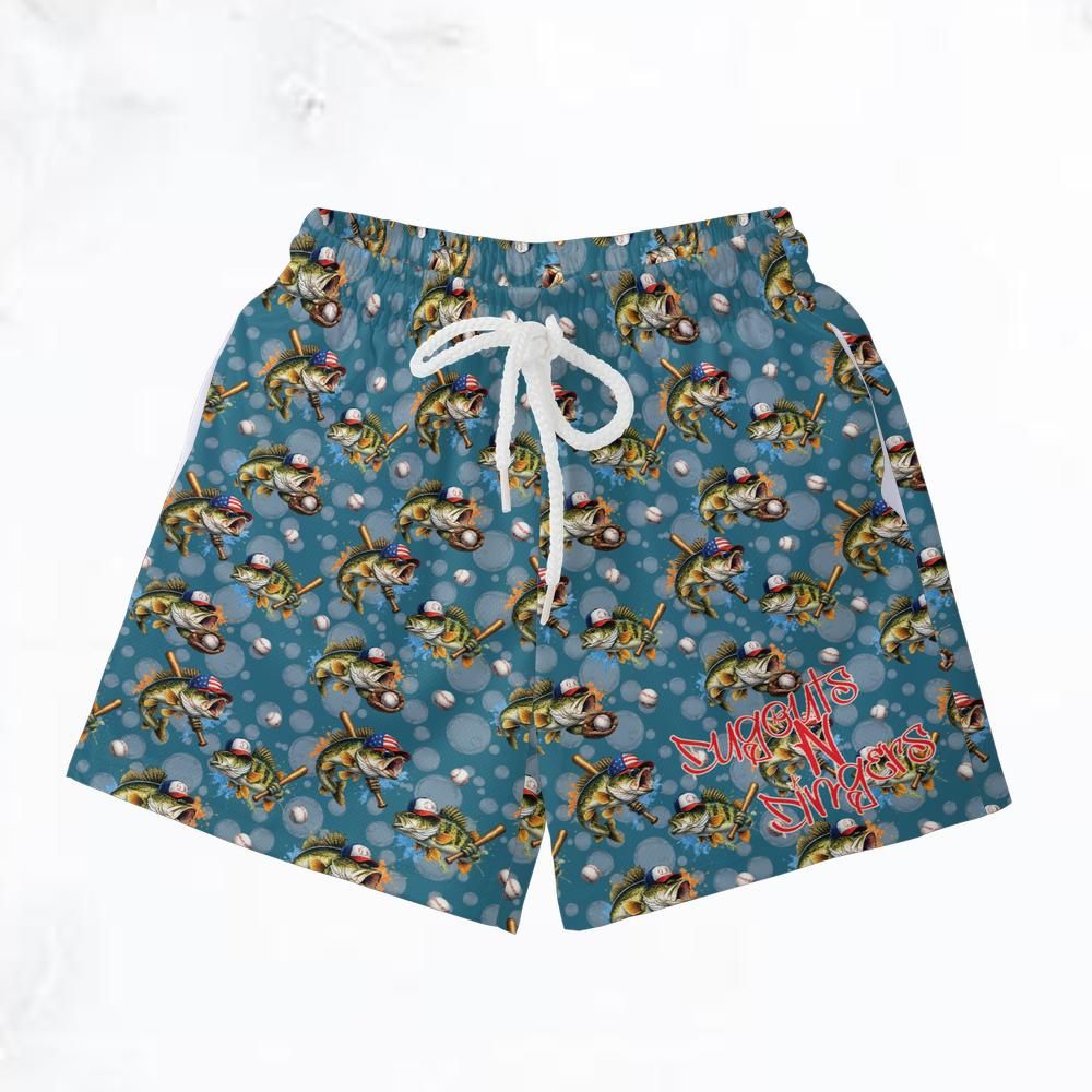 Dugouts N Dingers - The Big Catch - Toddler Mesh Shorts