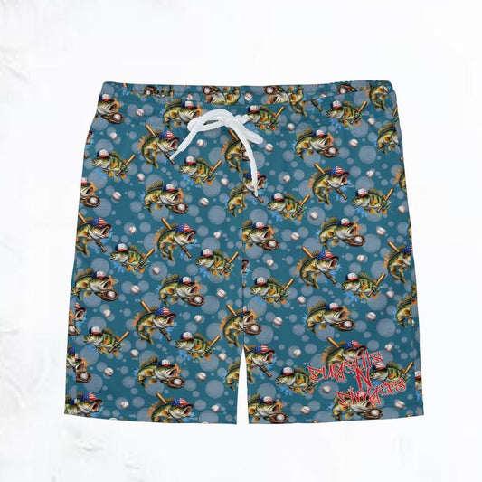 Dugouts N Dingers - The Big Catch - Youth Mesh Shorts